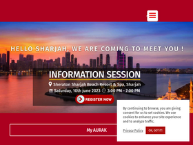 'hris.aurak.ac.ae' screenshot