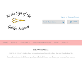 atthesignofthegoldenscissors.com homepage screenshot