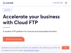 'exavault.com' screenshot