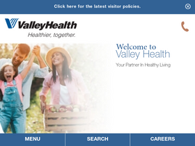 'valleyhealthlink.com' screenshot