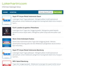 'lokerhariini.com' screenshot