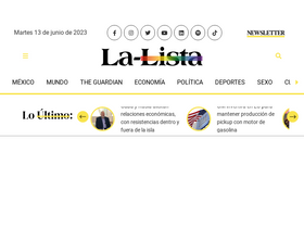 'la-lista.com' screenshot