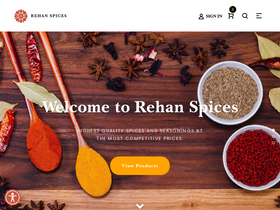 rehanspices.com homepage screenshot
