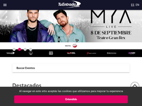 'tuentrada.com' screenshot
