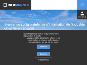 'infociments.fr' screenshot