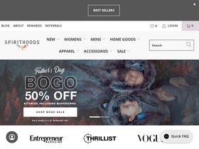 'spirithoods.com' screenshot