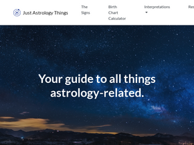 'justastrologythings.com' screenshot