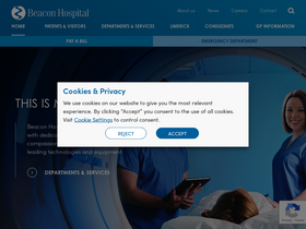 'beaconhospital.ie' screenshot