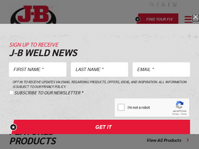 'jbweld.com' screenshot