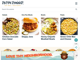 'reciperunner.com' screenshot