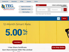 'tegfcu.com' screenshot
