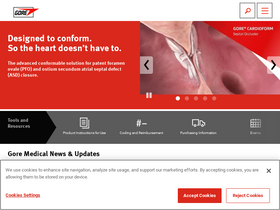 'goremedical.com' screenshot