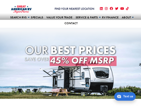 'greatamericanrv.com' screenshot