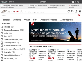 'astroshop.it' screenshot