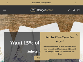 rangescoffee.com.au homepage screenshot