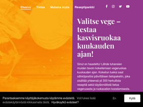 'vegaanihaaste.fi' screenshot