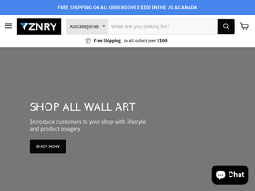 vznryart.com homepage screenshot