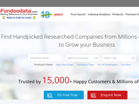 'fundoodata.com' screenshot
