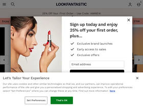 'lookfantastic.com.hk' screenshot