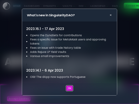 'singularitydao.ai' screenshot