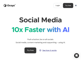 Ocoya - Revolutionize social media with AI content, scheduling, and analytics in one.