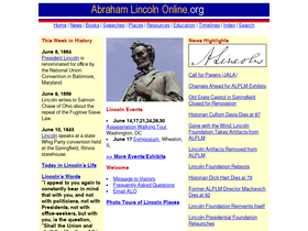 'abrahamlincolnonline.org' screenshot