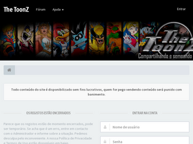 'thetoonz.com' screenshot