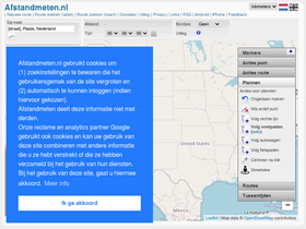'afstandmeten.nl' screenshot