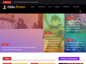 'tibiadown.com' screenshot