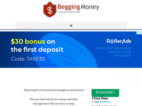 'beggingmoney.com' screenshot