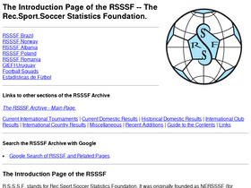 'rsssf.org' screenshot