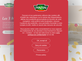 'panzani.fr' screenshot