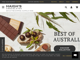 'haighschocolates.com.au' screenshot