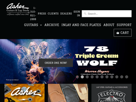 asherguitars.com homepage screenshot