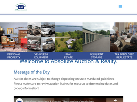 'aarauctions.com' screenshot