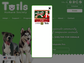 'tailshumanesociety.org' screenshot
