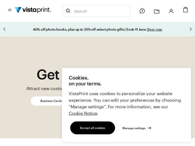 'vistaprint.co.uk' screenshot