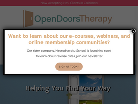 'opendoorstherapy.com' screenshot