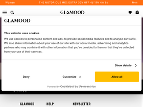 'glamood.com' screenshot