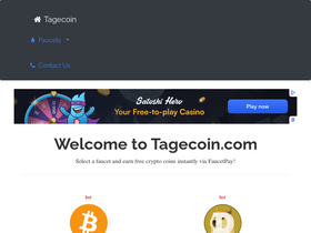 'tagecoin.com' screenshot