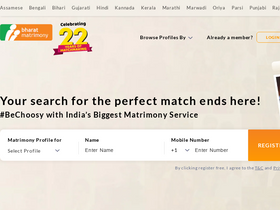 'bharatmatrimony.com' screenshot