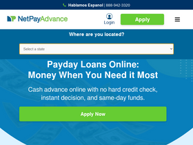 'netpayadvance.com' screenshot