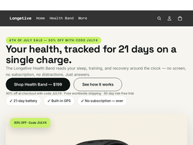 longetive.com homepage screenshot
