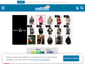 'acusticafm.com.br' screenshot