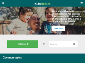 'kidshealth.org.nz' screenshot