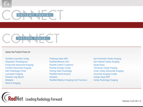 'myradiologyconnectportal.com' screenshot