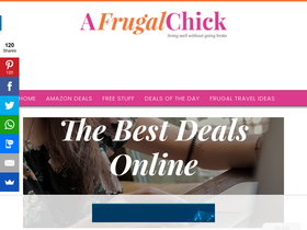 'afrugalchick.com' screenshot