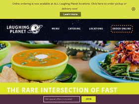 'laughingplanet.com' screenshot