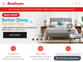 'sleepcountry.ca' screenshot