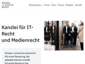 'prigge-recht.de' screenshot